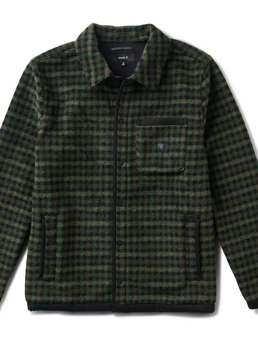 Roark Men's Ember Overshirt Size XL NWT Color Dark Forest Green Snaps Outdoor